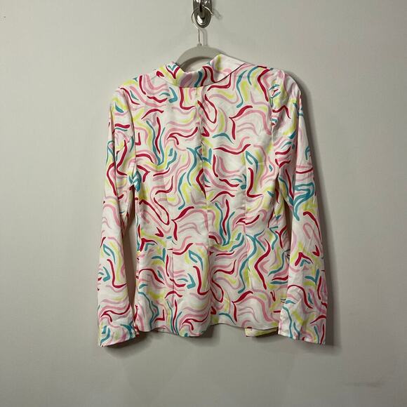 For Love & Lemons Confetti Blazer Jacket Pink Multicolor Print Size S NEW - Picture 7 of 7